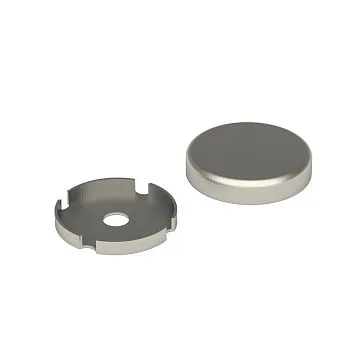Nickel-colored metal cap FUR-033 for furniture.
