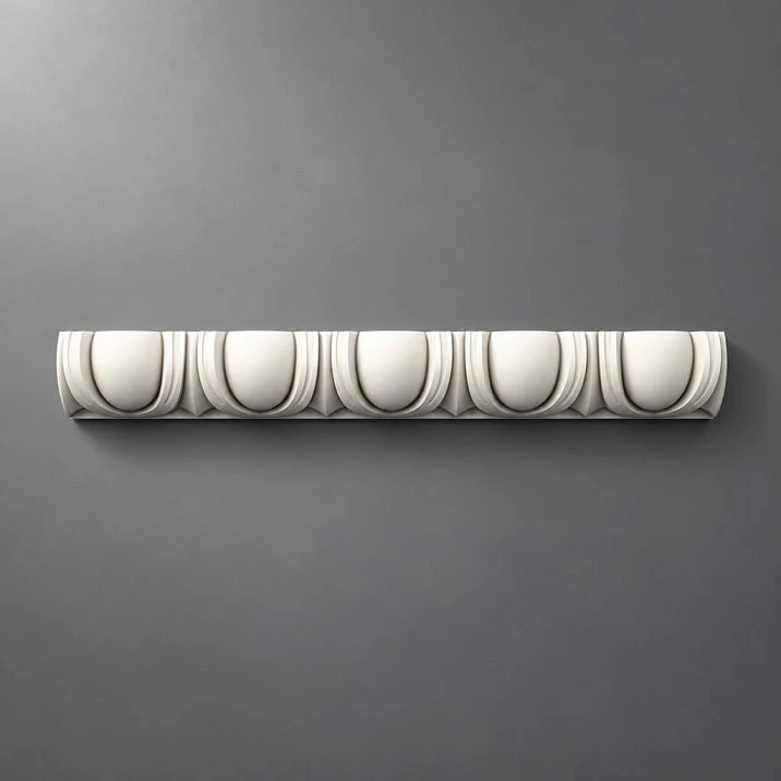 Carved molding KPU-011 for interiors made of polyurethane &mdash; monolithic structure