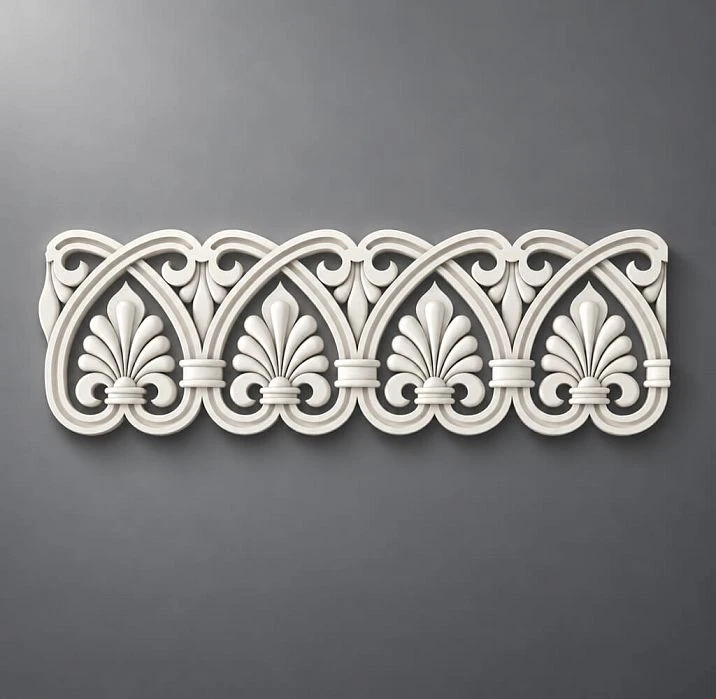 KPU-064 decorative molding polyurethane, carved effect, buy molding Moscow