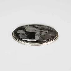 HL-070-1M decorative furniture handle insert in zebrano with stainless steel trim