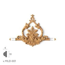 Wooden decorative element MLD-1-2.1 for molding MLD-001, 137 &times; 144 &times; 12 mm