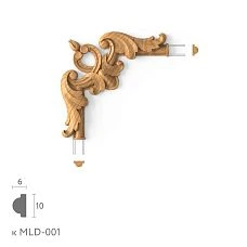 Wooden corner decorative element MLD-1U-1.1