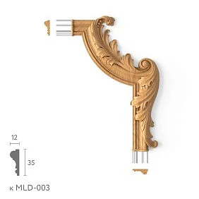 Corner decorative element MLD-3U-2.1R