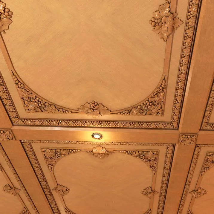 Carved Socket R-067L on the ceiling, "Grape" Decor Collection