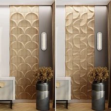 Decorative wooden panel DP-001 for wall decoration in a modern residential interior.