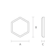 Drawing of wooden panel DP-003 with dimensions 150 &times; 169 &times; 24 mm