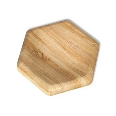 Wooden honeycomb tile DP-003 with chamfered edges for decorative wall finishing