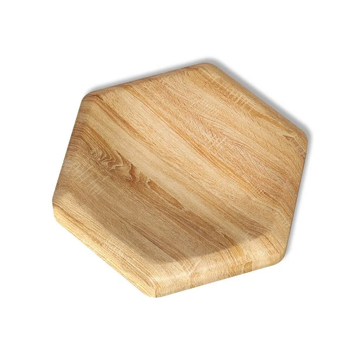 Wooden honeycomb tile DP-003 with chamfered edges for decorative wall finishing