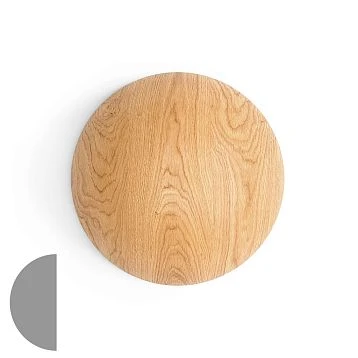 3D wooden outlet R-085 in round shape, 22 mm thick, made of natural solid wood