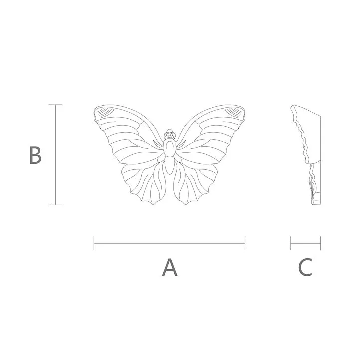 Carved applique N-489. Appliques. Drawing.