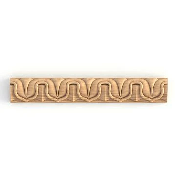Wooden Molding K-004 with a classic botanical pattern 'marsh leaf' for creating elegant decorative accents in furniture and room finishing.