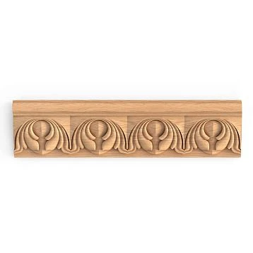 Carved moldings from oak for elegant interior &mdash; drawing