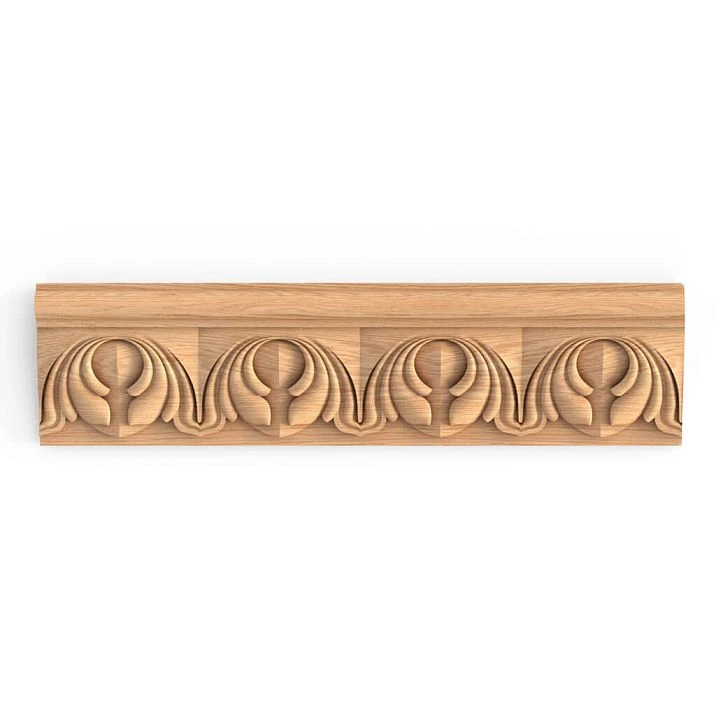 Carved moldings from oak for elegant interior &mdash; drawing
