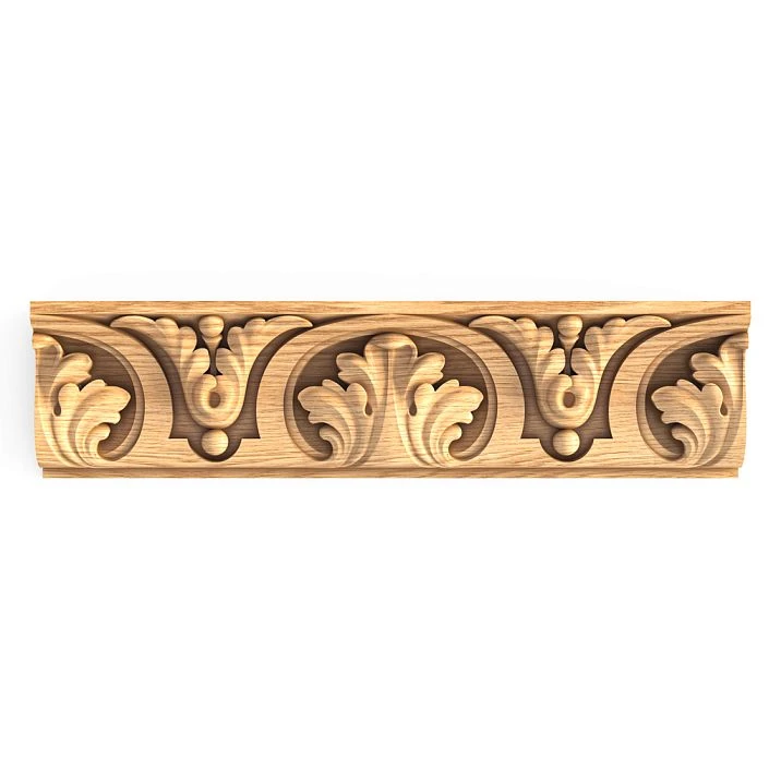 Wooden carved molding K-030.01, front view, buy wooden molding for interior