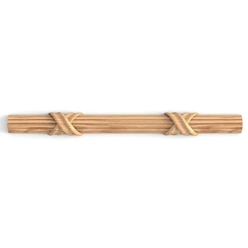 Wooden interior rails on shelf stock, perfectly processed and prepared for wall design.