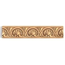 Carved trim K-080 made of oak and beech with 'acanthus leaf' ornament for decorating facades, doors, frames, and classical architectural elements