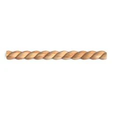 K-125 wooden molding, twisted, for interior and furniture finishing