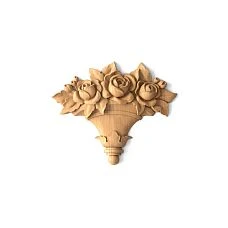 Wooden decor with openwork bouquet N-462.2 for decoration