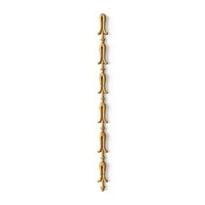 Narrow carved wooden overlay N-506 made of solid beech for enamel &mdash; a thin vertical decor for furniture facades and doors