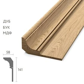 Solid wood cornice KZ-009