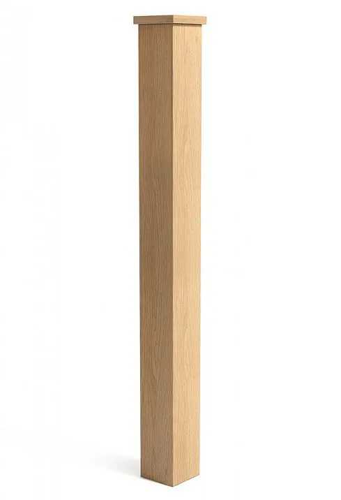 View of wooden post for staircase