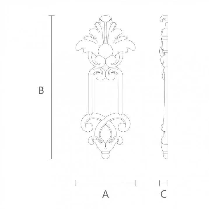 Wooden Carved Item N-2101 Drawing