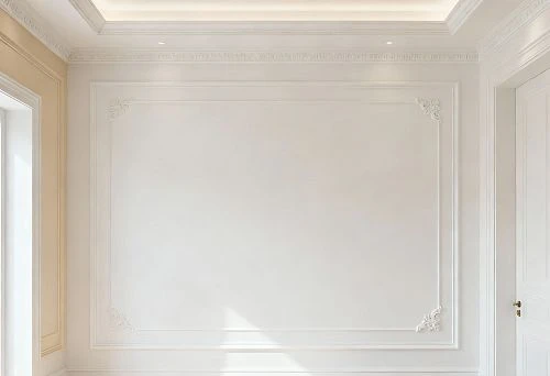 Interior with Paint-Ready Moldings and Decorative Accents in a Modern Classic Style