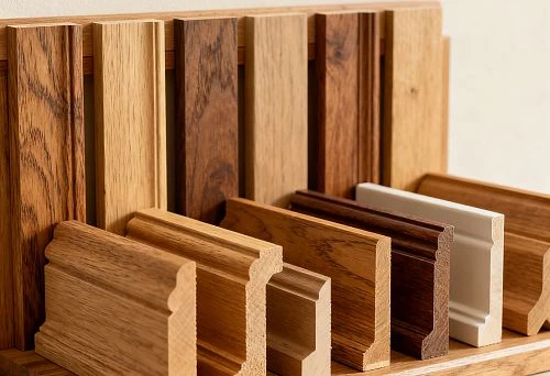 Wooden Skirting Board Pricing: Samples of Different Profiles and Shades