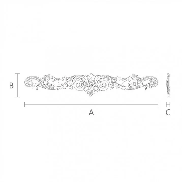Wooden Inlay with Branch Pattern N-248 for Interior Decoration Drawing