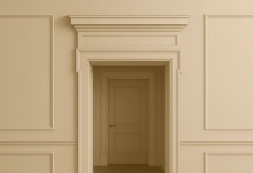 Corner element made of polyurethane in a classic interior