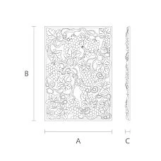 Carved item N-263 for decorating furniture and facades, drawing