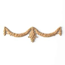 Carved overlay N-031 made of wood with floral ornament