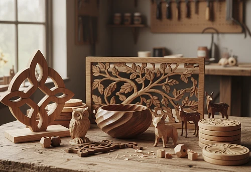 Wooden Decorative Elements on the Master's Workbench