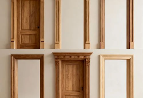 Wooden Door Portals and Frames, Made in a Modular System for Russian-Style Interiors