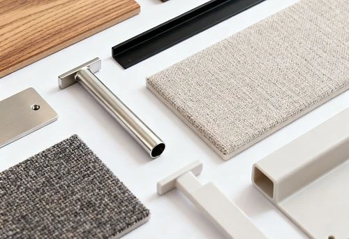 Materials and Hardware from Libraries for Furniture Design in Basis Furniture Maker