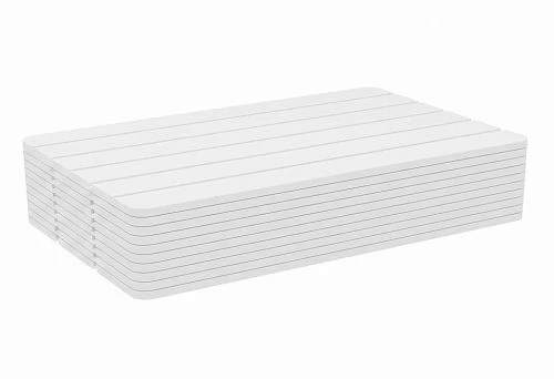 White MDF slatted panels for painting in a modern minimalist style