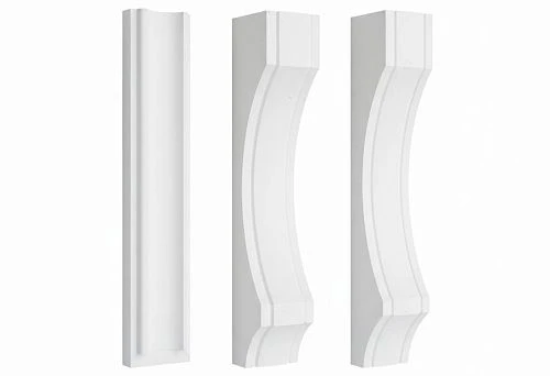 White MDF cornices for painting with elegant profile for modern interior