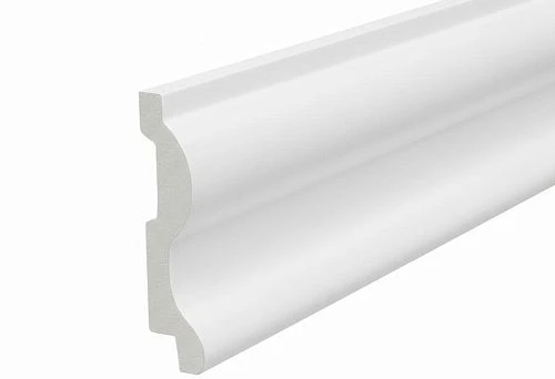 White MDF molding for painting with classic profile for modern interior
