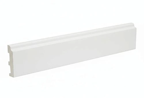 White MDF skirting board 100 mm high for painting with modern minimalist design