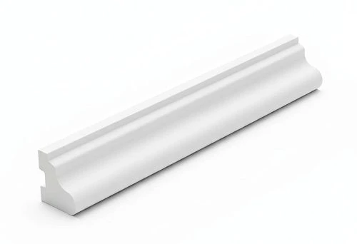 Decorative MDF rail for painting in white color for modern interior