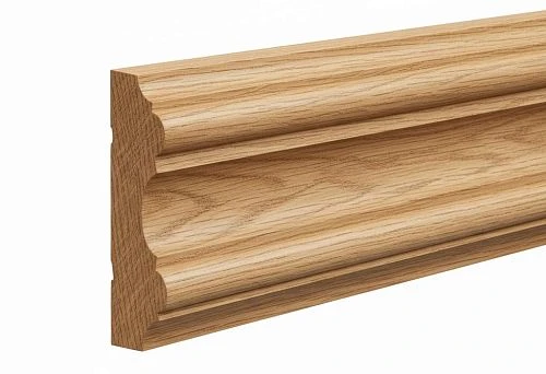 Wooden ceiling molding for painting with relief profile for stylish interior