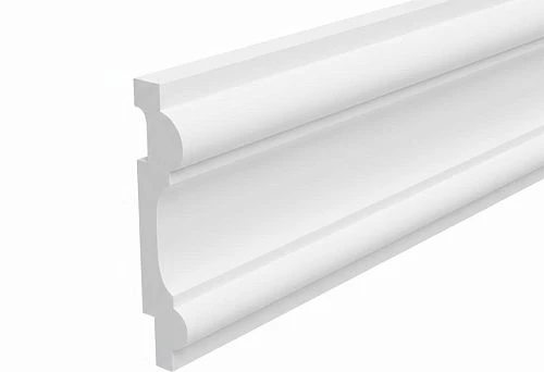 White MDF molding for painting with a classic profile for an elegant interior