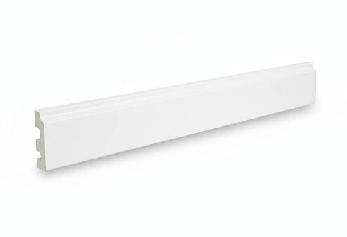 White MDF skirting board for painting with modern straight profile