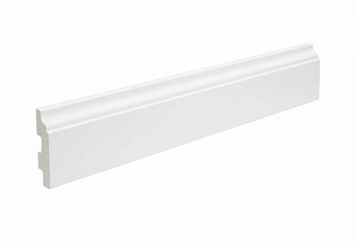 White MDF Floor Skirting for Painting with Smooth Relief Profile