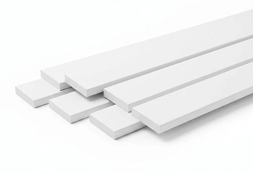 White MDF planks for painting in various sizes for modern interior