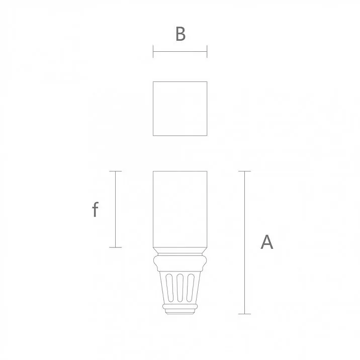 Carved wooden leg for chairs, drawing MN-072, sofa legs