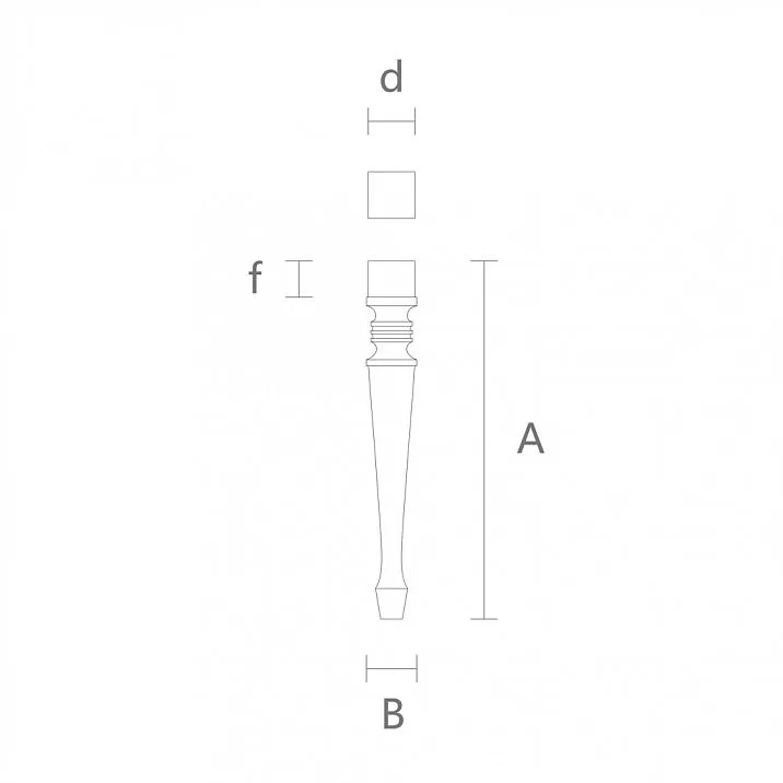 Drawings for wooden legs, coffee table legs