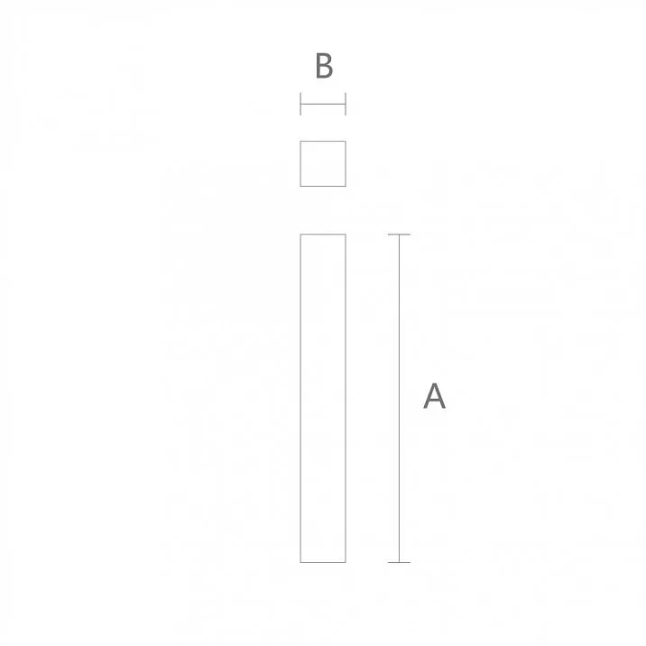 Drawing of a modern straight leg