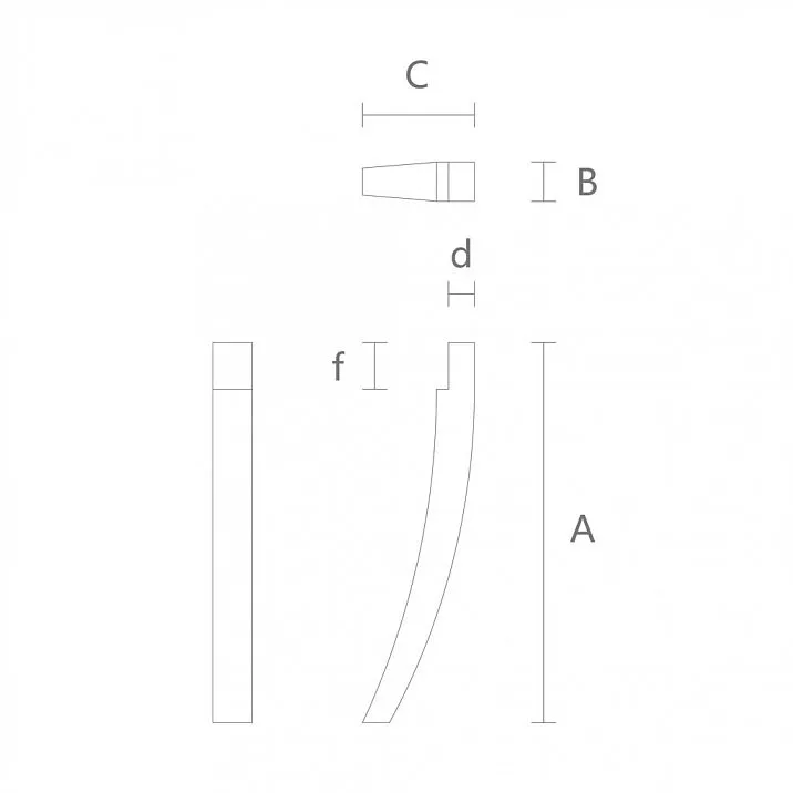 Drawing of modern wooden legs