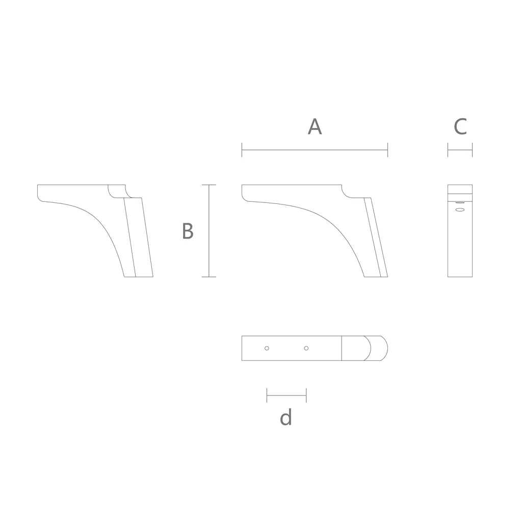 Legs for sofas and chairs made of wood. Furniture leg MN-213